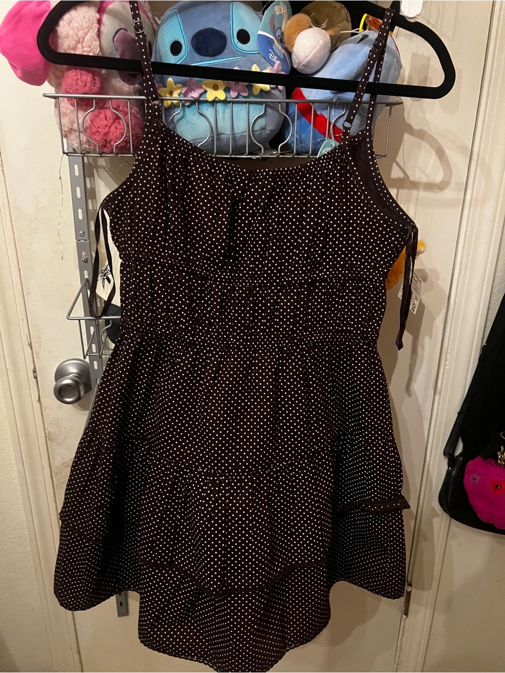 Classic Black Polka Dot Spaghetti Strap Dress